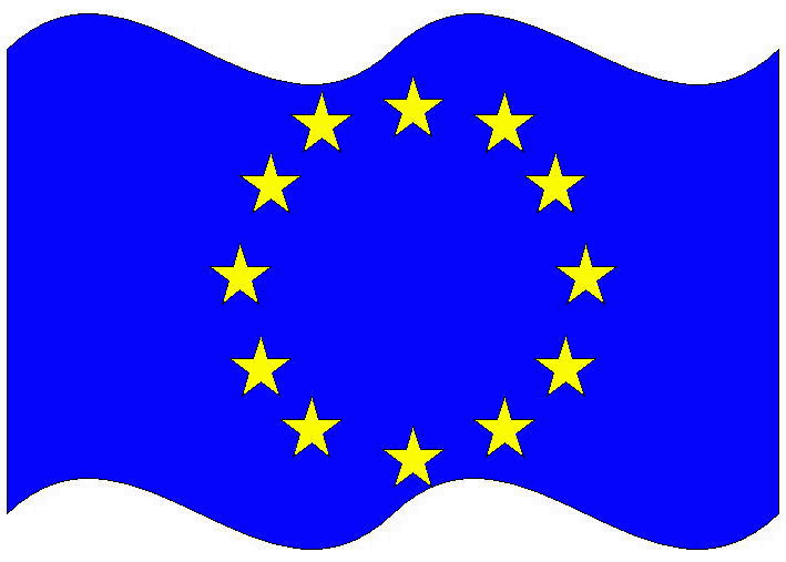 Europafahne mit 12 Sternen